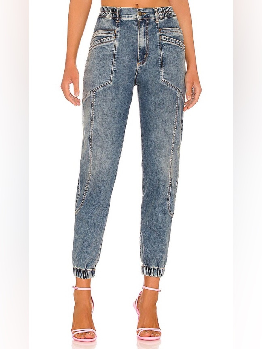Retrofête Myla Pant High Rise Denim Joggers